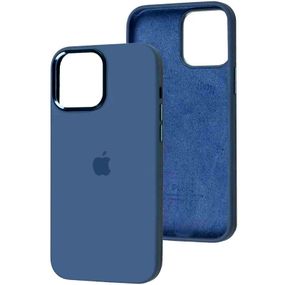 Чохол Silicone Case Metal Buttons (AA) для Apple iPhone 13 Pro Max (6.7") Силікон, Синій/StromBlue