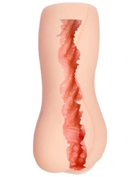 Мастурбатор реалистичный вагина бежевый, 15 х 1.5 см Sex Aura | Зображення 2