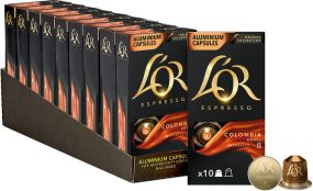 100 капсул!!! Nespresso капсулы L'OR Espresso Colombia ящик 10 уп Франция Льор Неспрессо