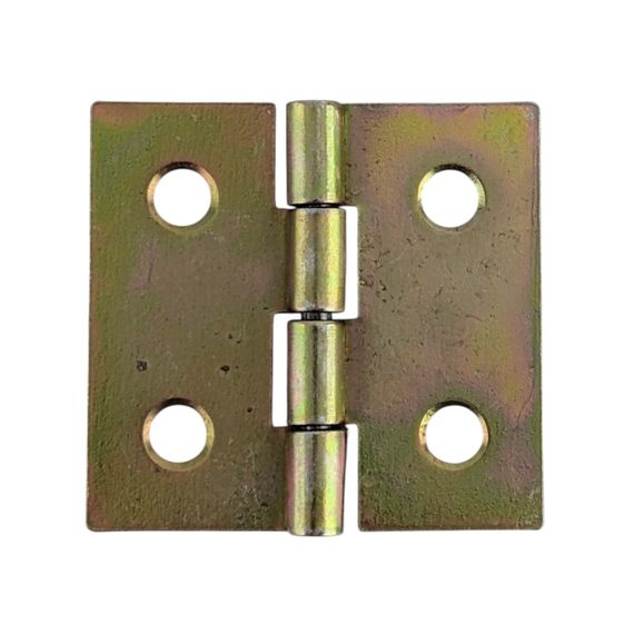 Петля мебельная 25 мм, желтая оцинковка, накладная, стальная | Зображення 3