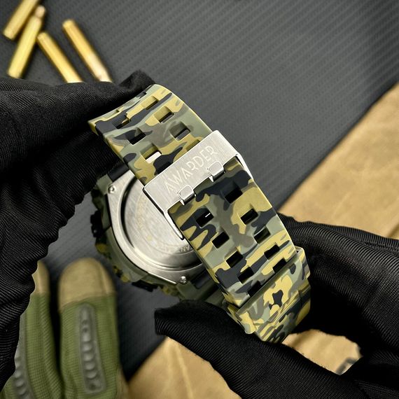 Чоловічий годинник Awarder 001 Тризуб срібло Camo Green | Зображення 6