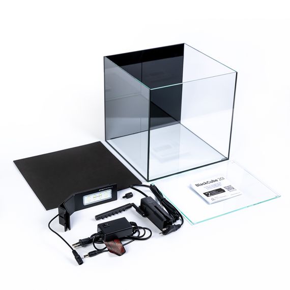 Акваріумний набір BlackCube 20 літрів, з чорною задньою стінкою, 27х27х27 см, скло 4 мм | Зображення 3