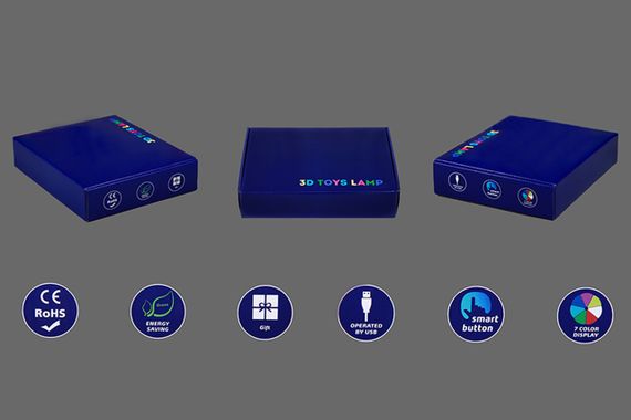 3D светильник ночник с пультом "Лента Мебиуса 3" 3DTOYSLAMP | Зображення 3