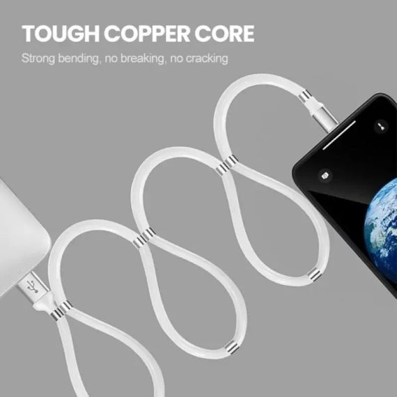 Вічний кабель із магнітними вставками для заряджання micro USB 1 метр | Зображення 3