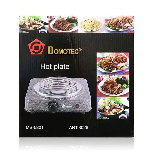 Бытовая электроплитка Domotec MS-5801, Плита бытовая, Переносная MJ-136 настольная электроплита | Зображення 4