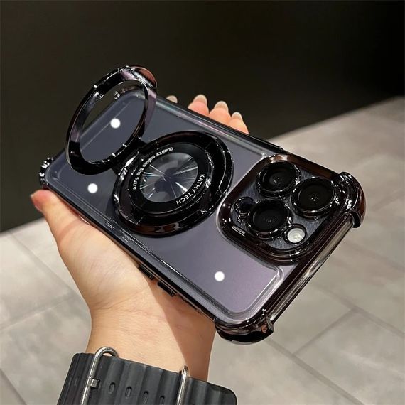 Силіконовий чохол з кільцем для iPhone 14 Plus колір Чорний | Зображення 1