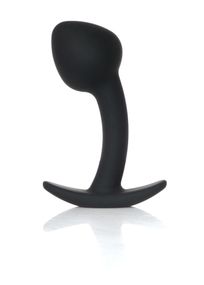 Анальна пробка - Silicone Black Curved Plug M