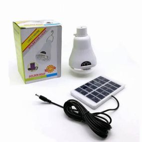 Портативная аккумуляторная LED лампа GR 6028 с солнечной панелью