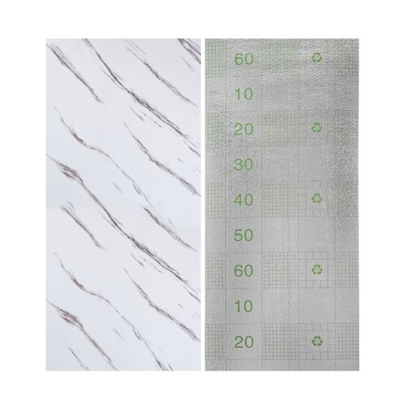 Самоклеюча вінілова плитка в рулоні білий мармур з прожилками 3000х600х2мм Глянсова SW-00001285 | Зображення 3