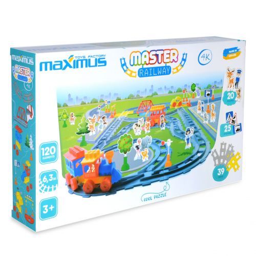 Конструктор "Мастер. Железная дорога", 120 элементов