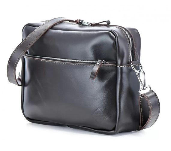 Шкіряний месенджер Skin and Skin Squad 32х24х10 см Коричневий (BM03BR)