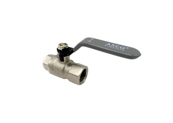 Кран кульовий Nickel MAX PN40 1/2" ВВ сіра ручка ASCO 1/20 | Зображення 4