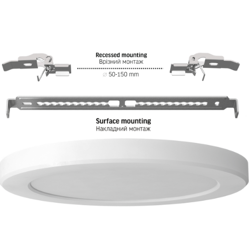 LED Світильник 18W круглий білий VL-DL6R-18CW Videx | Зображення 4
