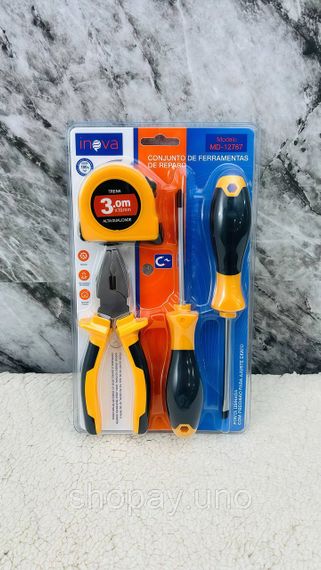 Набор инструментов для ремонта Tool Kit Set 13776-3 ∙ Мини-набор для ремонта и бытовых работ Tool Kit Set 13776-3 | Зображення 1