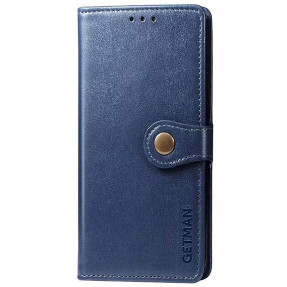 Шкіряний чохол-книжка GETMAN Gallant (PU) для TECNO Spark 10 Штучна шкіра, Слот для візитки, Синій