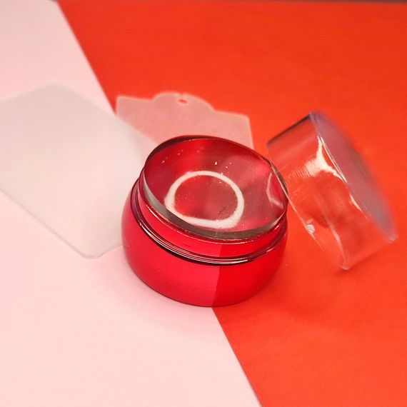 Силіконовий штамп для стемпінга (червоний, маленький)