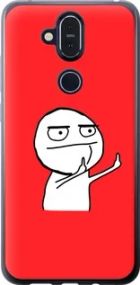 Чохол на Nokia 8.1 Мем із силікону FCh_013303