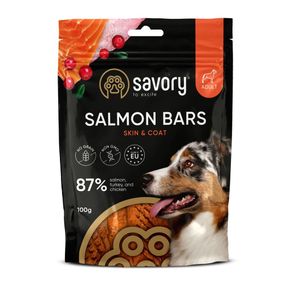 Джерки Savory Bars With Salmon батончики для собак з лососем 100 г