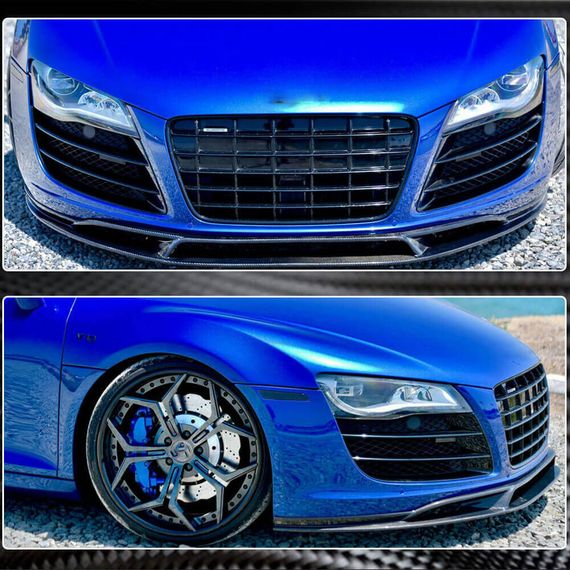 Передний Бампер Лип Спойлер (Карбон) для Ауди R8 2006-2015 гг | Зображення 3