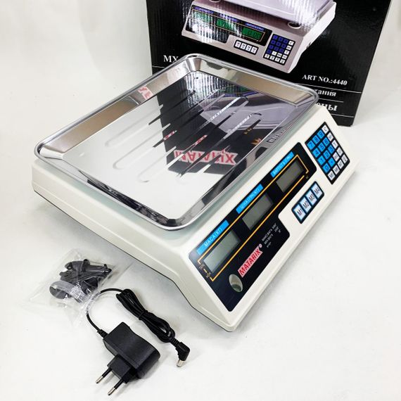 Ваги торговельні MATARIX MX-410A 50 кг електронні з калькулятором 220 В | Зображення 7