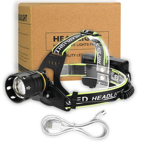 Универсальный налобный яркий фонарь BL-A14-3 P90, Power Bank, zoom, АКБ 3 шт. х 18650, ЗУ Type-C | Зображення 5