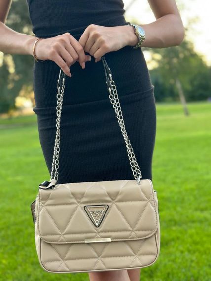 Жіноча сумка GUESS Zippy  beige | Зображення 3