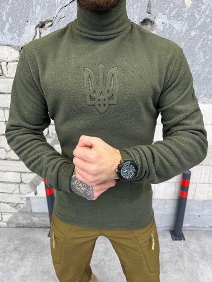 Гольф с гербом флисовий олива ВТ6385 | Зображення 6