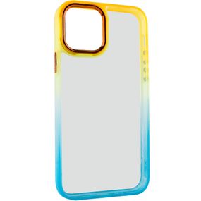 Чохол TPU+PC Fresh sip series для Apple iPhone 12 Pro/12 (6.1") TPU+PC, Бирюзовый / Оранжевый