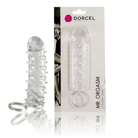 Насадка на член Dorcel Mr. Orgasm с кольцом для мошонки, ультрастимулирующий рельеф sexstyle | Зображення 4