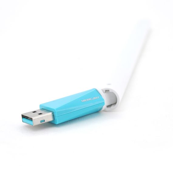 Бездротовий мережевий адаптер з антеною Wi-Fi-USB MERCURY MW150UH, 802.11bgn, 150MB, 2.4 GHz, WIN7 / XP / Vista / 2K / MAC / LINUX, BOX Q300
