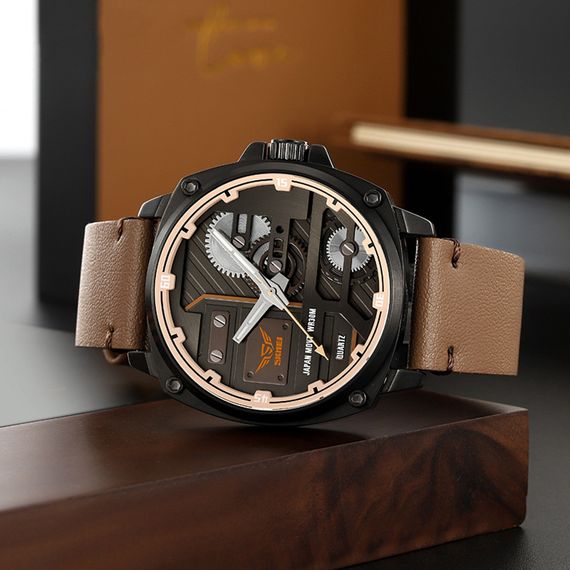 Skmei 2289BKLBN Black-Light Brown | Зображення 3