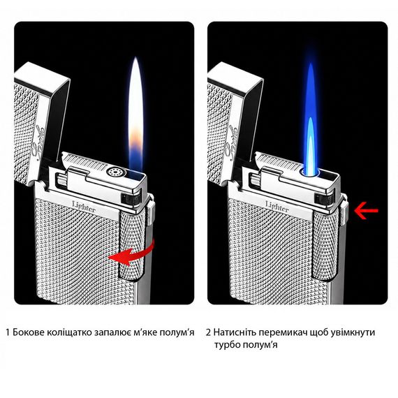 Газова Запальничка На Два Режими Вогню Eternal Silver Flame | Зображення 5