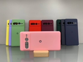 Google Pixel 7 Pro Протиударний чохол з логотипом софт тач рожевий