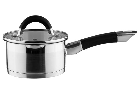 Кухонний ковш Vinzer Progresso 50051, 1.5 л, 16 см, з нержавіючої сталі з кришкою, для всіх типів плит | Зображення 1
