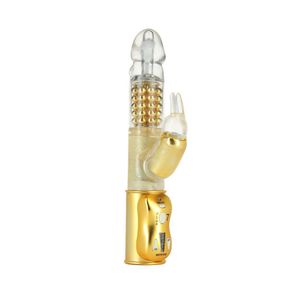 Вібратор-кролик Dorcel Orgasmic Rabbit Gold з перлинним масажем Sex Aura