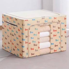 Сумка для речей та постільної білизни на 66л Storage box LY-766 Візерунок Собачки