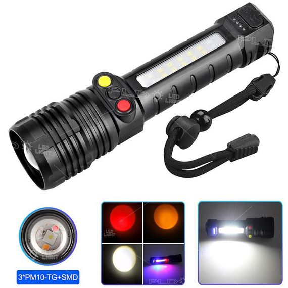 Ліхтар для використання в темряві Police BL-C136-LM+COB, Потужний світлодіодний ліхтар NX-41 | Зображення 1