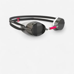 Окуляри-шведки 900 для плавання, дзеркальні лінзи - Білі/Червоні - ОДИН