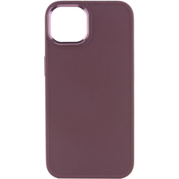 TPU чохол Bonbon Metal Style для Apple iPhone 14 (6.1") Силікон, Бордовий/Plum | Зображення 1