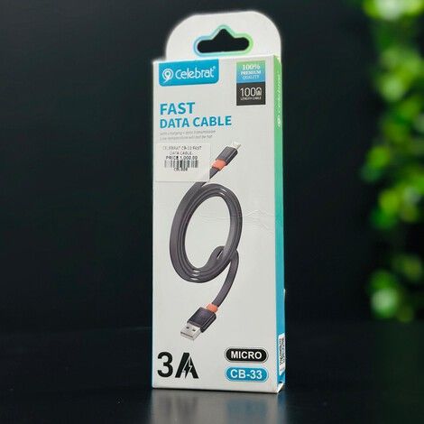Кабель USB- Lightning CB 33 CELEBRAT / Кабель плоский USB-Lightning | Зображення 3