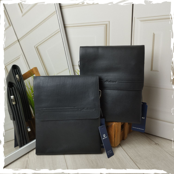 Сумка через плече чоловіча. Сумка чоловіча з якісної екошкіри. Сумка чорна чоловіча