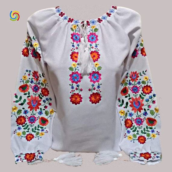Рубашка Украинская вышиванка 024877 цвет белый размер L/XL