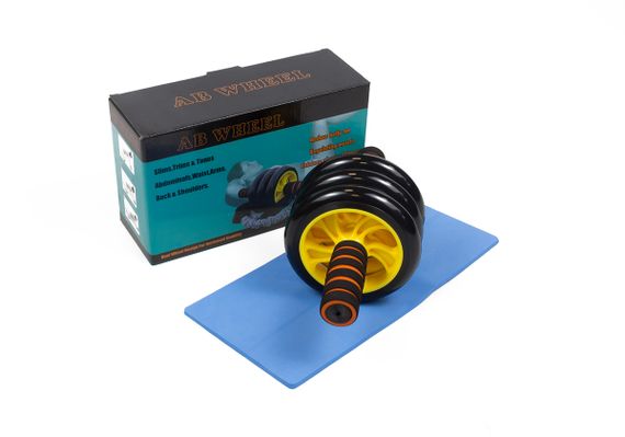 Ролик для преса EasyFit з килимком Жовтий (3 колеса) (EF-1353-Y) | Зображення 1