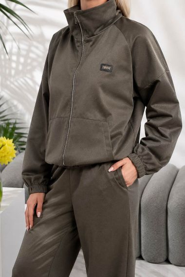 Костюм жіночий повсякденний, колір хакі, 257R133 | Зображення 1