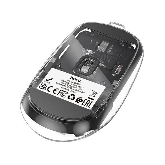 Бездротова Миша Hoco GM29 Mysterious dual-mode (2.4G+ Bluetooth) silent Колір Фiолетовий | Зображення 6