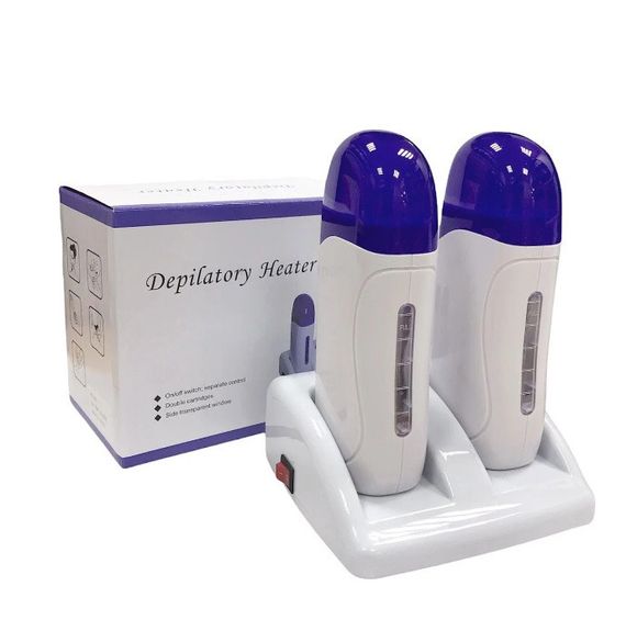 Воскоплав двокасетний Globalstar Depilatory Double Wax Heater WW-1031 2в1 з підставкою для депіляції волосся | Зображення 1