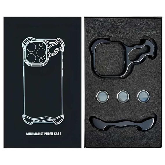 Чехол Minimalist Metal Bumper для Apple iPhone 17 Pro (6.3") Black | Зображення 2