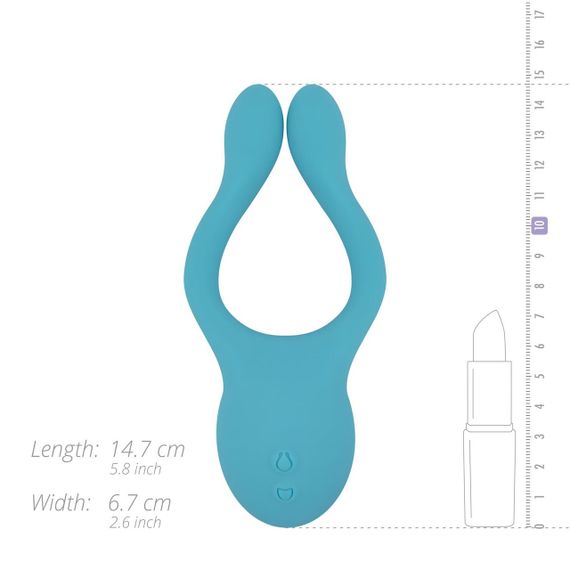 Вібратор для пар Cala Azul Dani I Couples Vibrator — U-подібний, медичний силікон, водозахист, USB-зарядка | Зображення 7