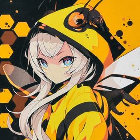 Алмазная мозаика "Аниме-пчела" HEE16307 30х30 см
