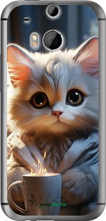 Чохол на HTC One M8 Білий кіт "5646u-30-2448"